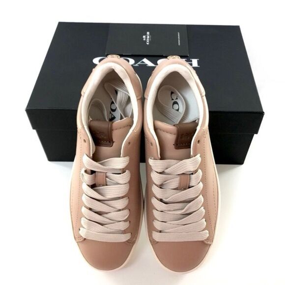 Coach Pinkish Tan Sneakers Sleek Minimalist Design - Picture 1 of 5